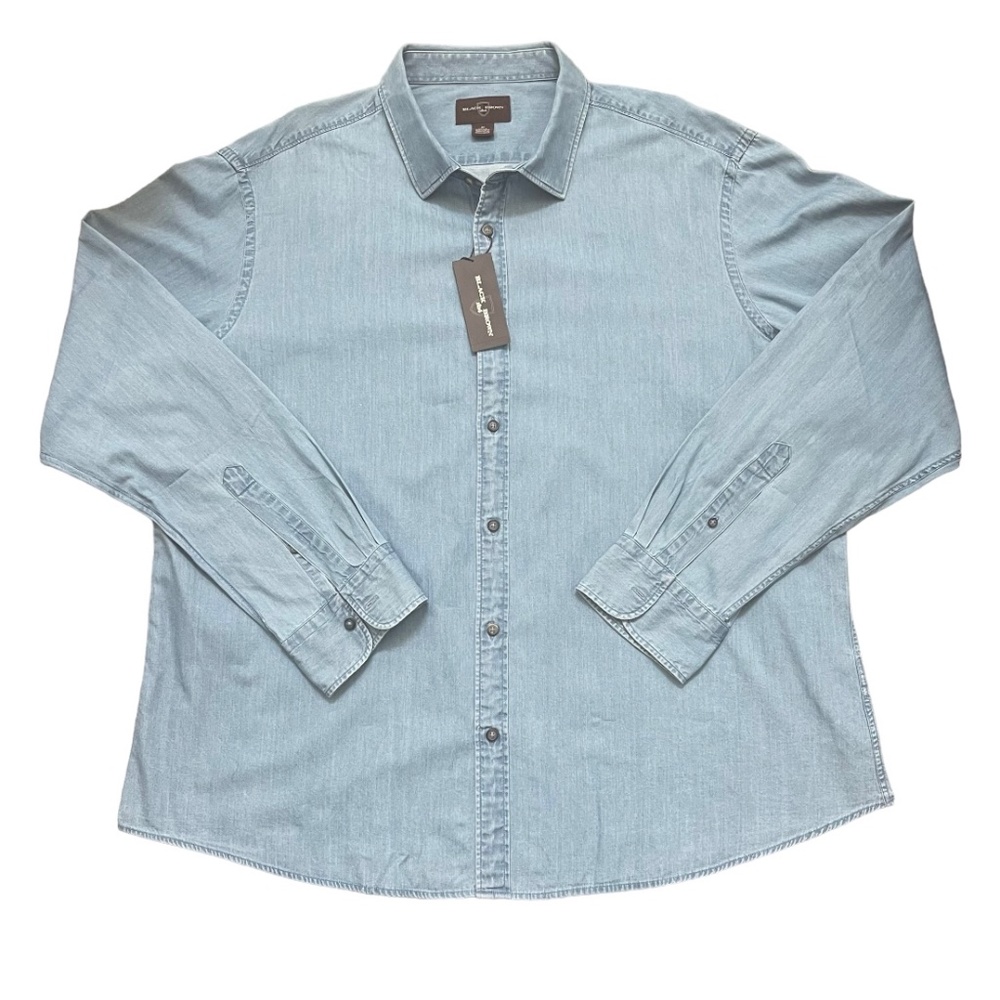 BLACK BROWN chambray shirt NEW WITH TAGS